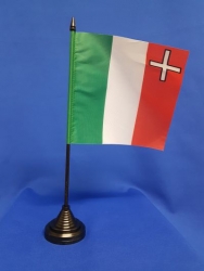 Neuenburg NE Tisch-Fahne mit Ständer | 50% | 16  x 16 cm